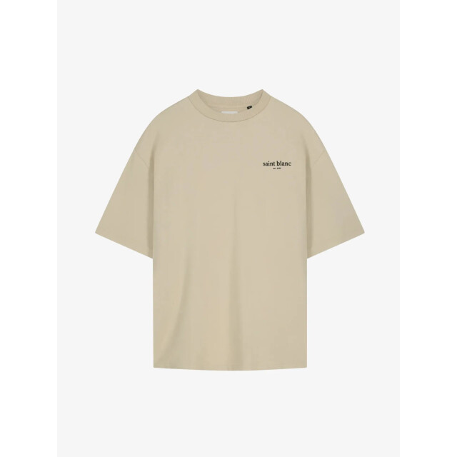 Saint Blanc Heren shirt no. 1 taupe NO1-TEE-TAUPE large