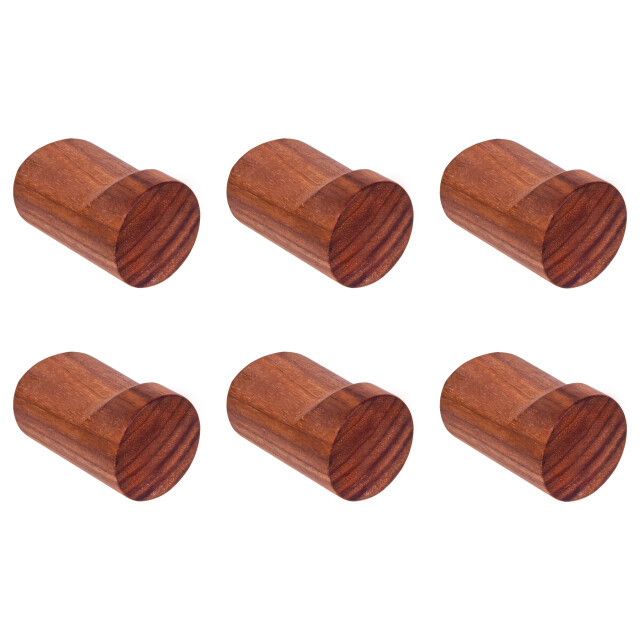 QUVIO Wandkapstok hout - set van 6 3031684 large
