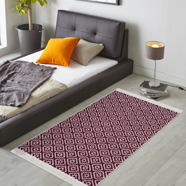 Muratap Boho kelim dubbelzijdig wasbaar vloerkleed creme 60x180 cm 2808838 large