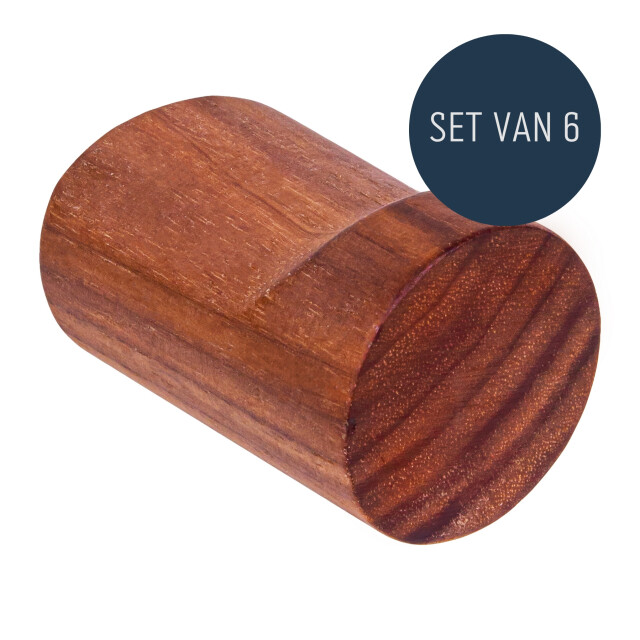 QUVIO Wandkapstok hout - set van 6 3031684 large