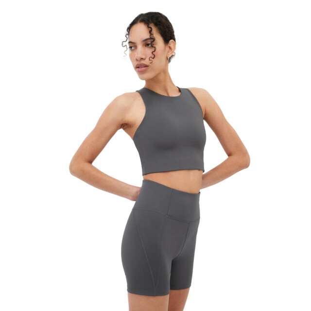 Girlfriend Collective Dames compressieve high rise hardloopshort UTGC177_moon large