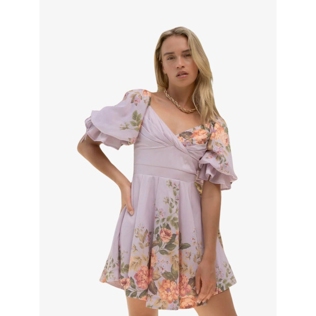 Two Sisters The Label Dames jurk rhiannon paars RHIANNON-DRESS-PURPLE-PRINT large