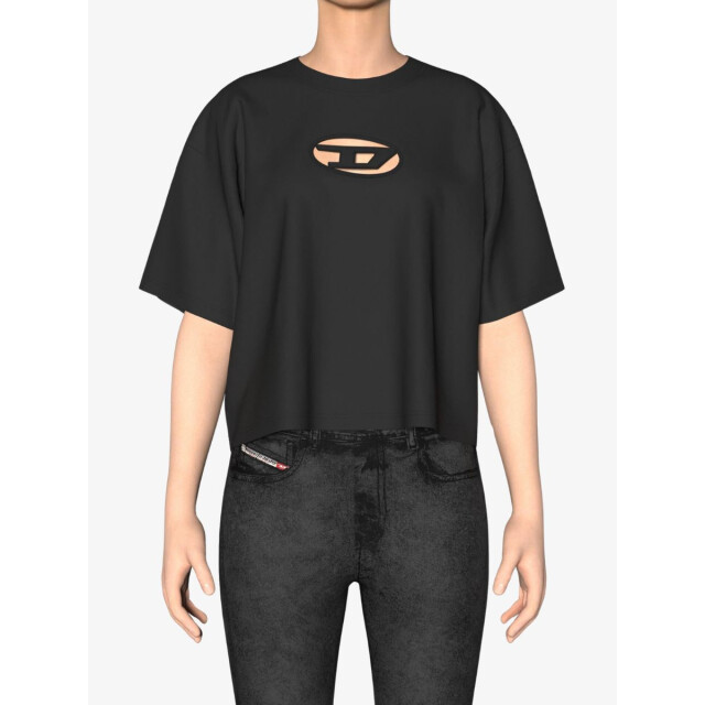 Diesel Dames shirt t-buxt-crop-od zwart A15096-0NIAX-9XX large