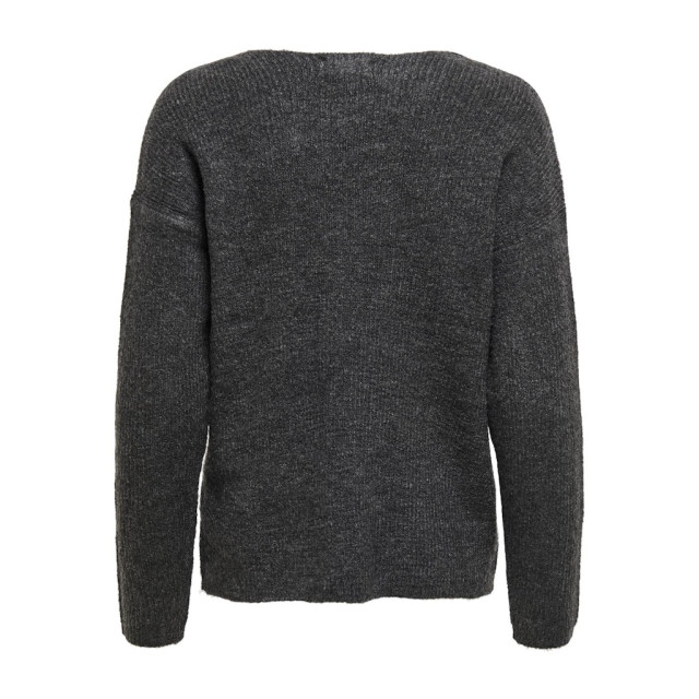 Only onlcamilla v-neck l/s pullover knt 15204588 dark grey melange 06712.980.0016 large