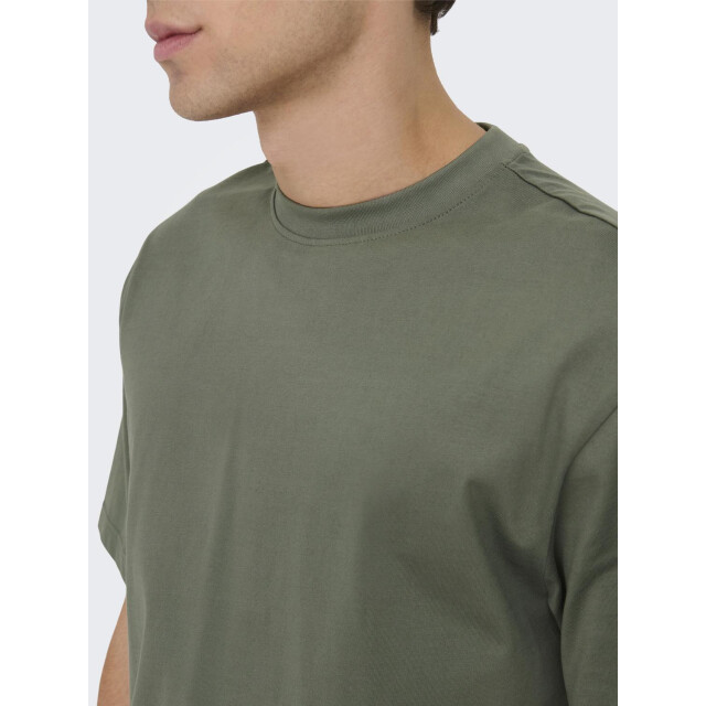 Only & Sons onsfred life rlx ss tee noos 22022532 castor gray 05011.940.0077 large