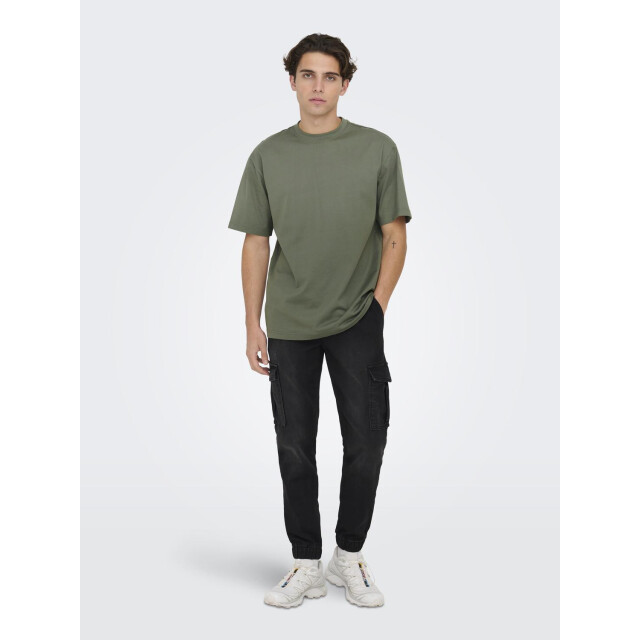 Only & Sons onsfred life rlx ss tee noos 22022532 castor gray 05011.940.0077 large