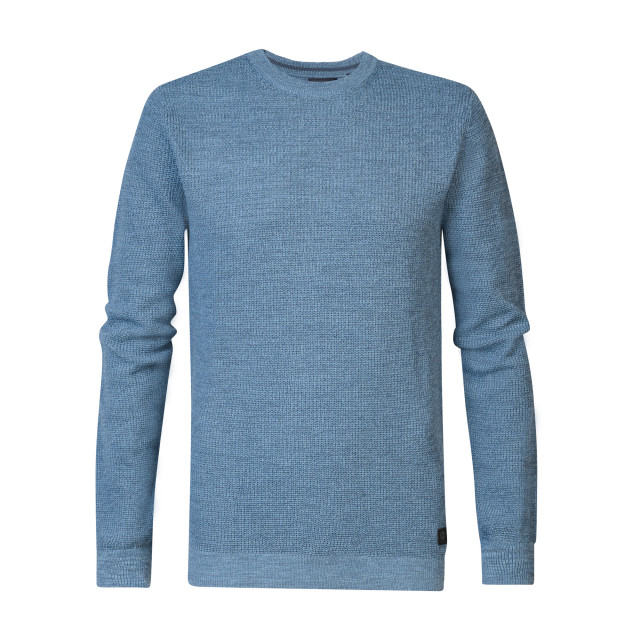 Petrol Industries men knitwear round neck basic m-3040-kwr225 5183 light shadow 05711.247.0008 large