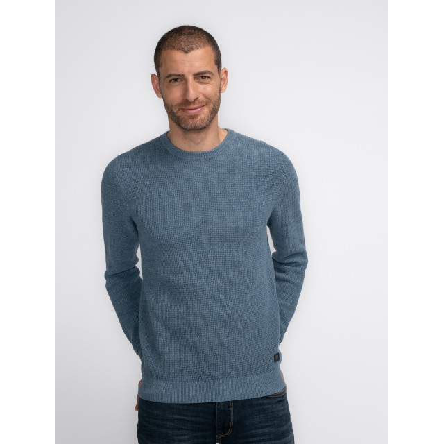 Petrol Industries men knitwear round neck basic m-3040-kwr225 5183 light shadow 05711.247.0008 large