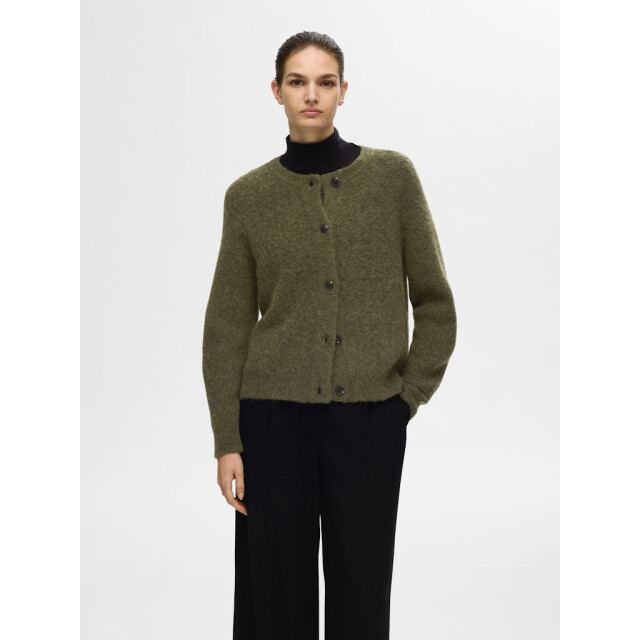 Selected Femme slflulu ls knit short cardigan noos 16074481 kalamata 06741.369.0008 large