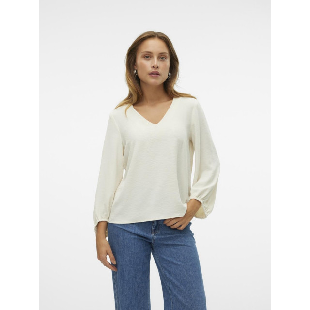 Vero Moda vmolivia l/s v-neck top wvn btq ga 10315119 birch 06615.198.0091 large