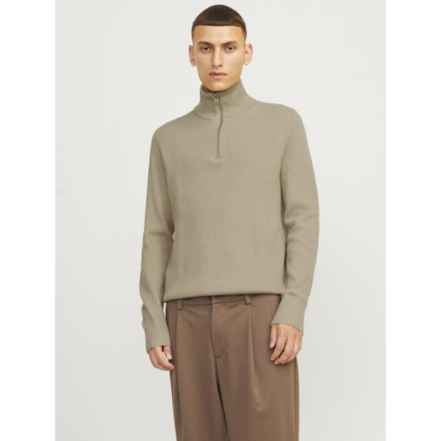 Jack & Jones jjeperfect knit half zip sn 12257773 crockery 05711.829.0087 large