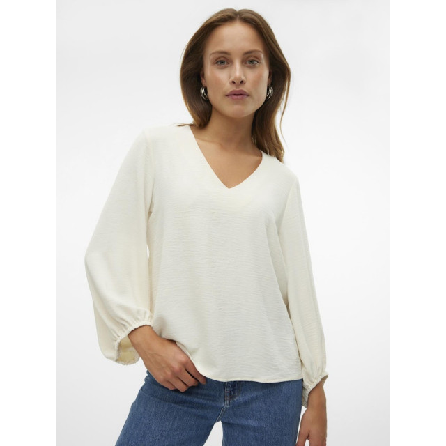 Vero Moda vmolivia l/s v-neck top wvn btq ga 10315119 birch 06615.198.0091 large