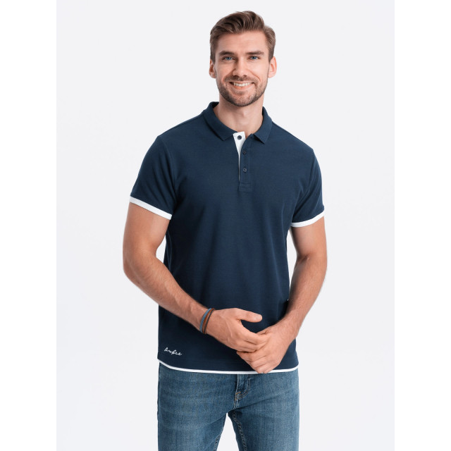 Ombre Poloshirt heren korte mouw - karuan OM-0113-KARUAN large