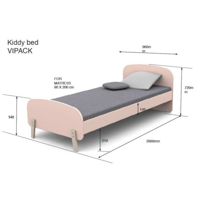 Lucevi kiddy bed + nachtkastje + speelkoffer - 90x200 cm 3012472 large