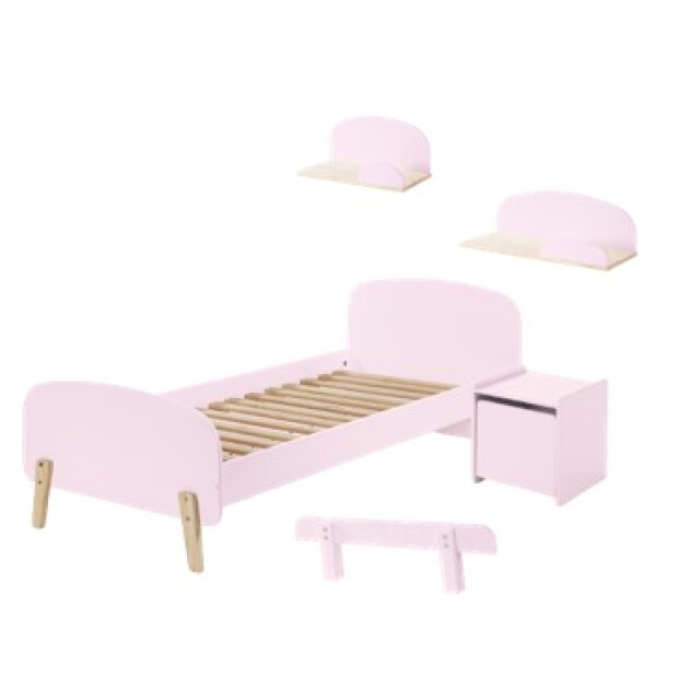 Lucevi kiddy bed + nachtkastje + hangplankjes + uitvalbeveiliging - 3012514 large