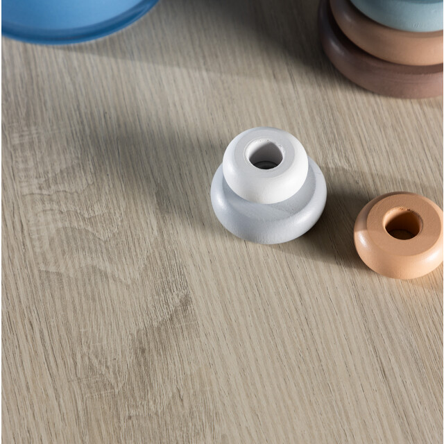 Nest living Runar ronde houten kindertafel met krukjes whitewash – set van 3 3033386 large