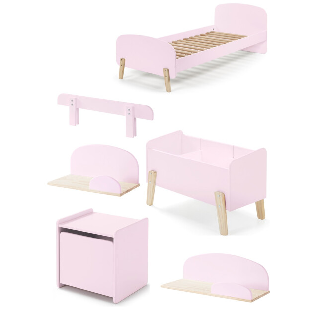 Lucevi kiddy bed + nachtkastje + hangplankjes + uitvalbeveiliging + 3012521 large