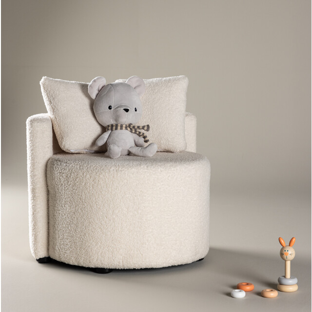 Nest living Elina ronde kinderfauteuil teddy – met twee kussens 3033379 large