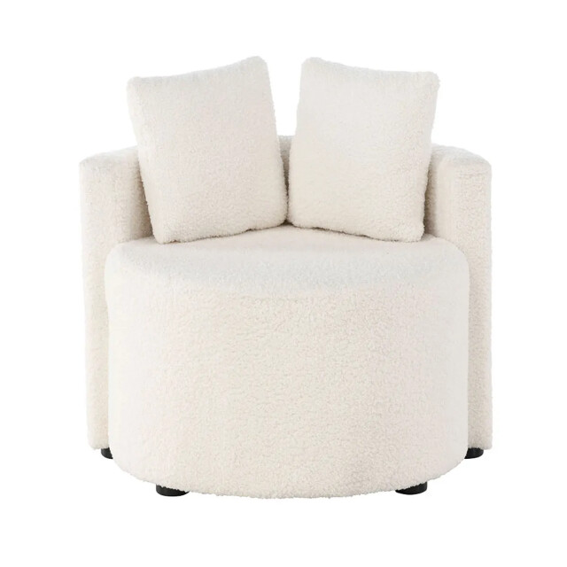 Nest living Elina ronde kinderfauteuil teddy – met twee kussens 3033379 large