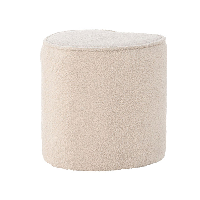 Nest living Jilly hartvormige kinderpoef teddy 3033382 large
