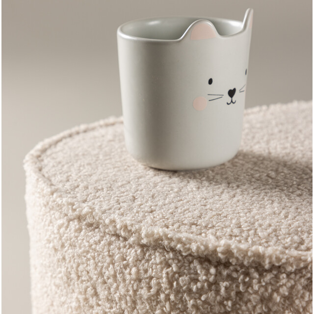 Nest living Jilly hartvormige kinderpoef teddy 3033382 large