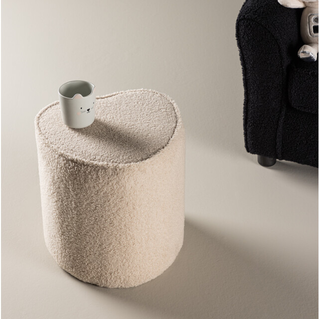 Nest living Jilly hartvormige kinderpoef teddy 3033382 large