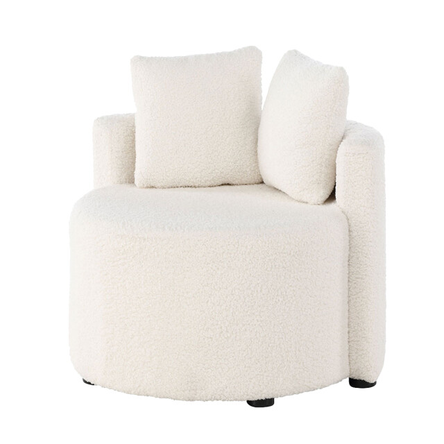 Nest living Elina ronde kinderfauteuil teddy – met twee kussens 3033379 large