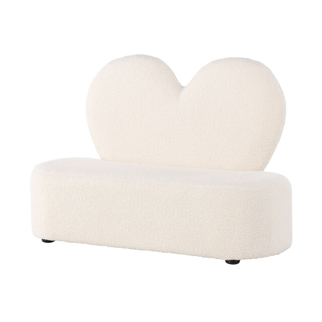 Nest living Aryna kinderbankje teddy met hartvormige rugleuning 3033377 large