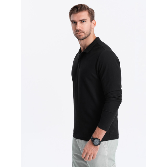 Ombre Poloshirt heren longsleeve - jergen OM-0114-1 large