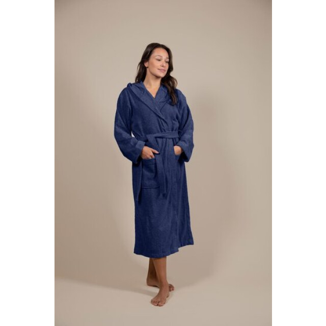 CozyLion Badjas badstof dames & heren donker blauw | CL-MB-168 large