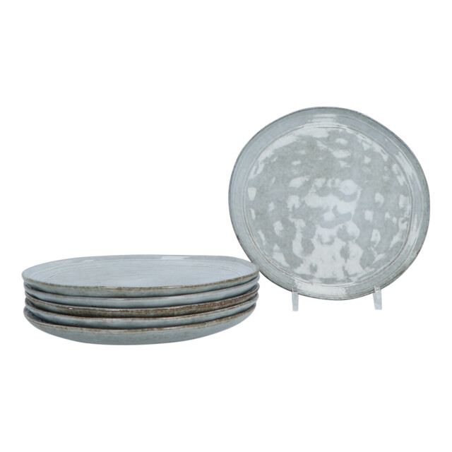 Secret de Gourmet Serviesset flower grey 6 persoons aardewerk servies 18-delig - 3047566 large