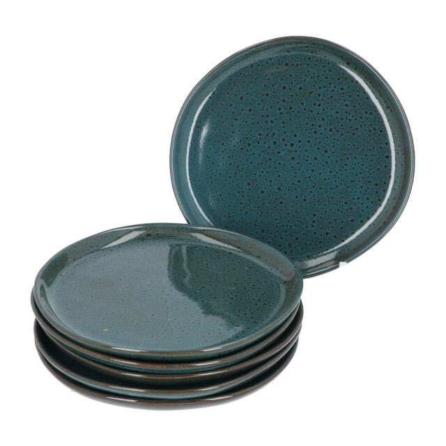 Secret de Gourmet 6 stuks ontbijtborden jade reactive glazing aardewerk 3047779 large