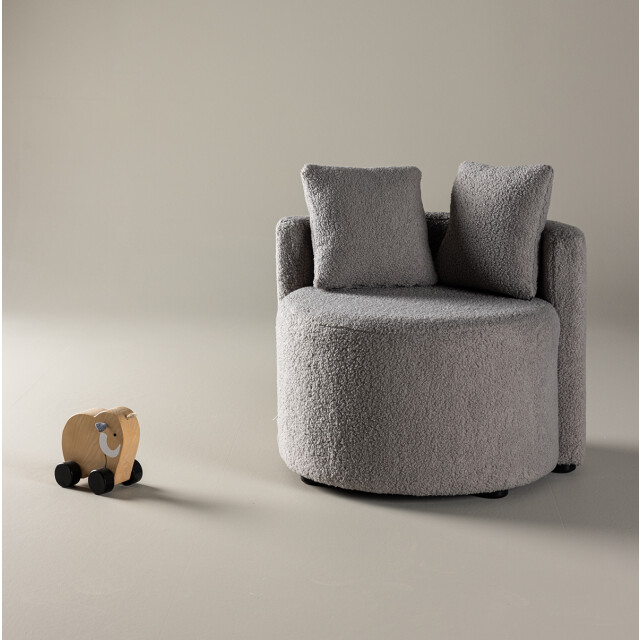 Nest living Elina ronde kinderfauteuil teddy – met twee kussens 3033532 large