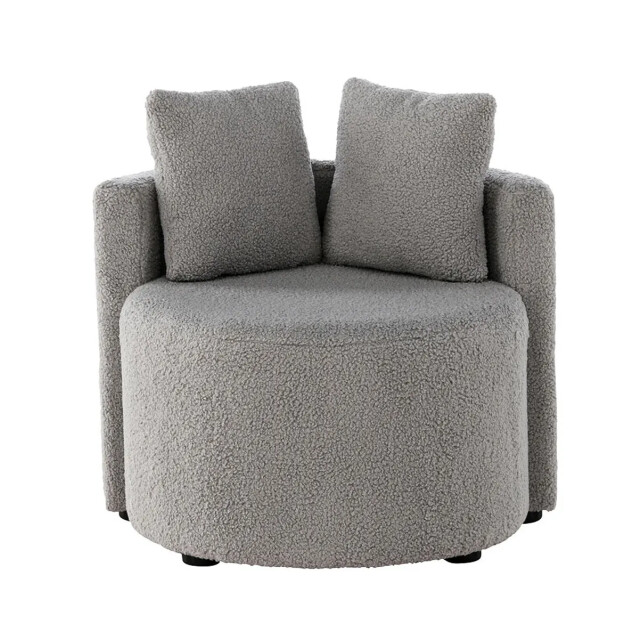 Nest living Elina ronde kinderfauteuil teddy – met twee kussens 3033532 large