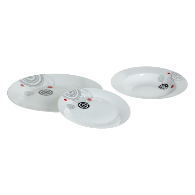 Secret de Gourmet Serviesset cirkels 6 persoons servies porselein 18-delig 3047525 large