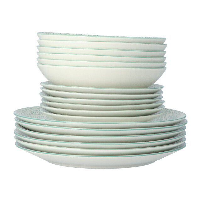 Secret de Gourmet Porseleinen serviesset jasmijn 18-delig 6 persoons- 3047541 large