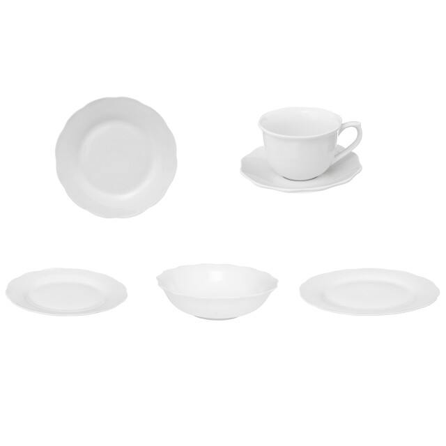 Secret de Gourmet Serviesset 6 persoons alma klassiek servies porselein 30-delig - 3047581 large