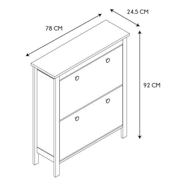 Home Deco Factory Schoenenkast 2 lades schoenen klepkast voor 12 paar - 3047849 large
