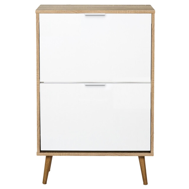 Home Deco Factory Schoenenkast 2 kiepvakken schoenen klepkast voor 12 paar /bruin 3047905 large