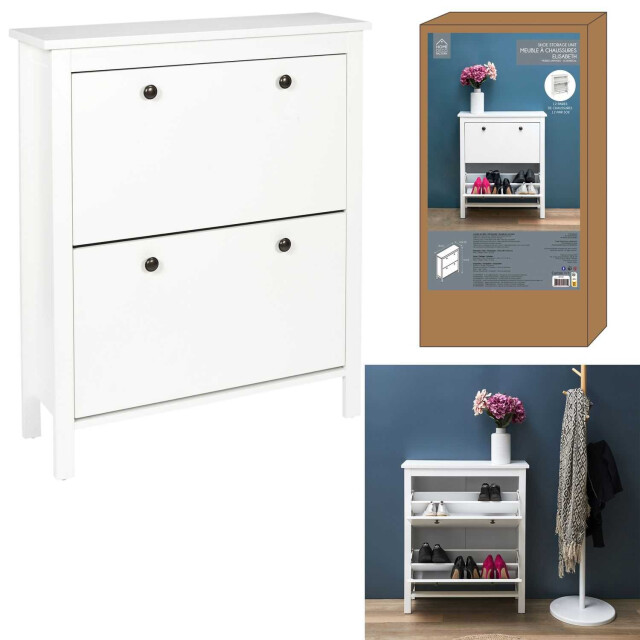 Home Deco Factory Schoenenkast 2 lades schoenen klepkast voor 12 paar - 3047849 large