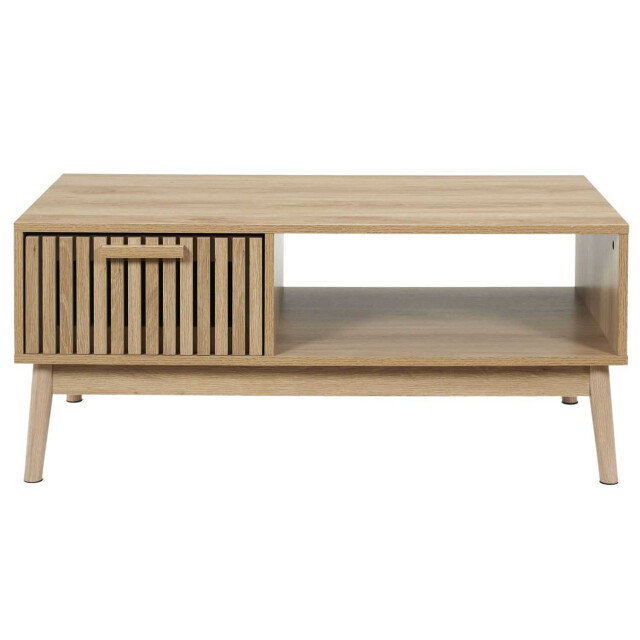 Home Deco Factory Salontafel klaus houten salontafel met panelen 43x100x50 cm - 3049010 large