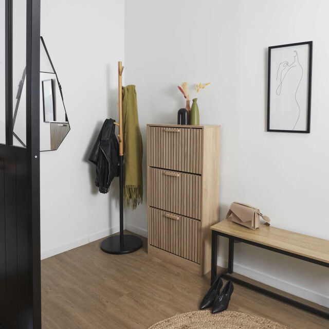 Home Deco Factory Schoenenkast klaus 3 lades 24x60x113 cm voor 18 paar - 3047799 large