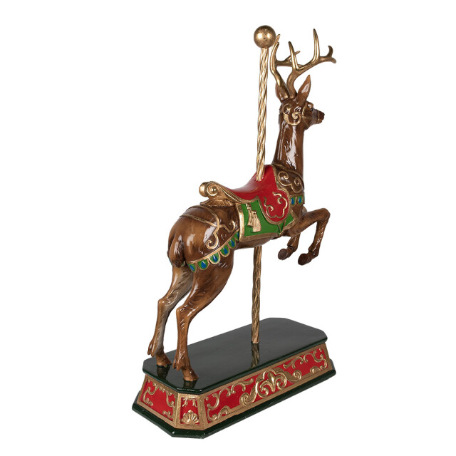 Clayre & Eef Beeld rendier 35x18x56 cm polyresin kerstdecoratie 2614340 large