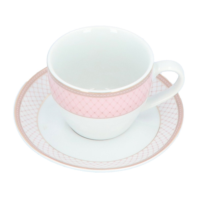 4goodz Servies-set leana 6-persoons 30 delig wit porselein met roze en 3031279 large