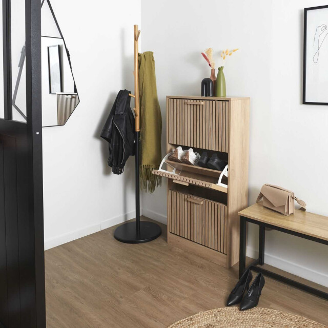 Home Deco Factory Schoenenkast klaus 3 lades 24x60x113 cm voor 18 paar - 3047799 large