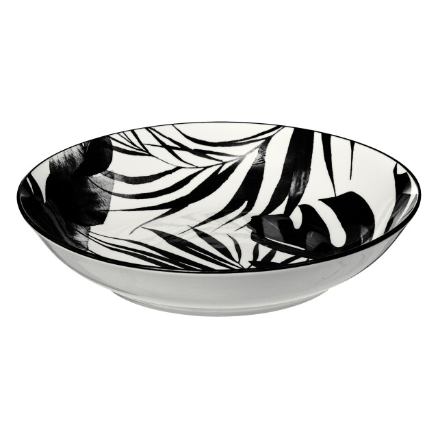 Secret de Gourmet Porseleinen serviesset palm zwart 6 persoons 18-delig 3047534 large