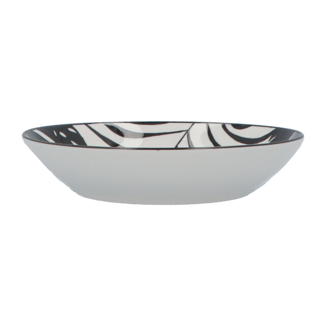 Secret de Gourmet Porseleinen serviesset palm zwart 6 persoons 18-delig 3047534 large