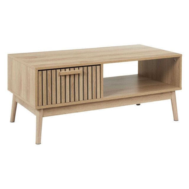 Home Deco Factory Salontafel klaus houten salontafel met panelen 43x100x50 cm - 3049010 large