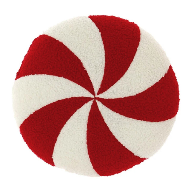 Unique Living sierkussen snowy candy red - 3014057 large