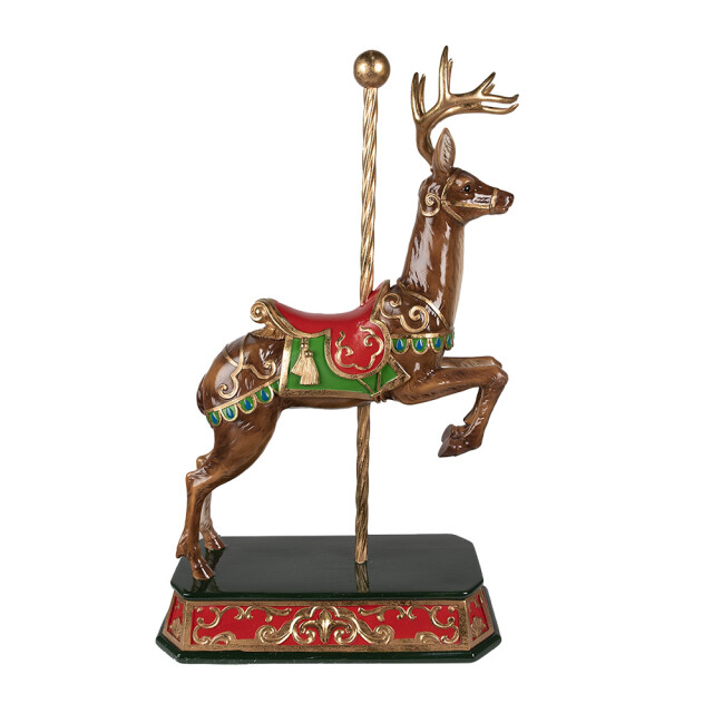 Clayre & Eef Beeld rendier 35x18x56 cm polyresin kerstdecoratie 2614340 large